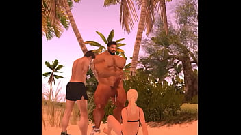 Preview 2 of First Time In Ass Fuck - heyward and lucky couple at beach