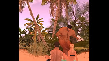 Preview 1 of First Time In Ass Fuck - heyward and lucky couple at beach