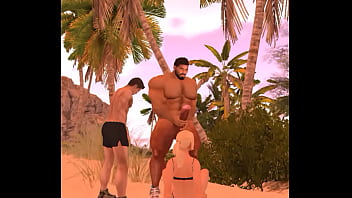 Preview 4 of First Time In Ass Fuck - heyward and lucky couple at beach
