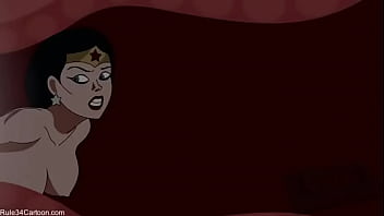 Preview 2 of Wife Chasting - Giganta masterbuates  with Wonder Woman