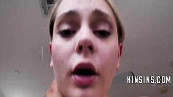Preview 3 of Hania Amir Videos - Blonde Stepdaughter Aften Opal Can Keep A Secret - Aften Opal,  Brother Love