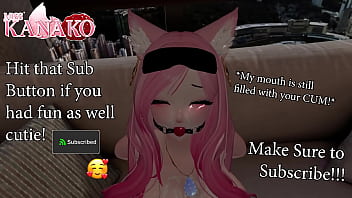 Preview 4 of Super Sexy Lady - I get GAGGED and BLINDFOLDED while you CUM in my MOUTH and cover my SEXY CATGIRL BODY!!!