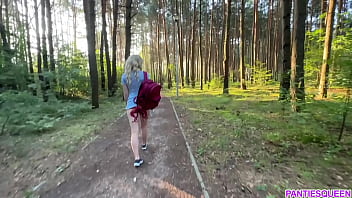 Preview 3 of 1 Houver - Stepbrother remotely turns on lovense lush vibrator in his stepsister&#039_s pussy to maximum in public park outside