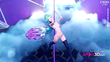 Preview 4 of N Xgx Xcom - The Hottest Pole Dance Ever - 3D Animation by Chikipiko