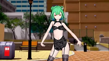 Preview 2 of Gerhard Ann - Hololive Uruha Rushia Miniskirt mmd