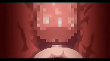 Preview 2 of Sister Brother Kissing Her Tits - Pixelated sex hentai xray short gif