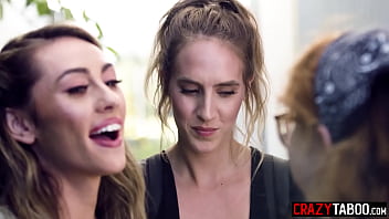 Preview 1 of Blog Hentai - Cute lesbian teen Cadence Lux fucks her horny small tits friend Mackenzie Mace