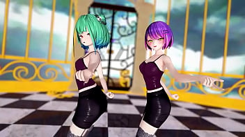 Preview 1 of Dasi Saxi Video - Hololive Uruha Rushia Tocoyami Towa Jaipur Dance mmd