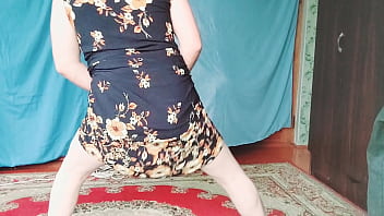 Preview 2 of Ai Hosina - Hot Blonde Gay in Milf Dress Youtuber CrossdresserKitty