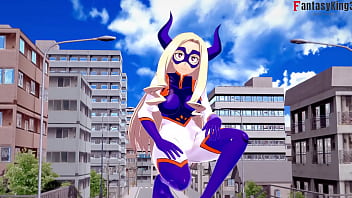 Preview 1 of Afreen Khaan Fuked - Yu Takeyama having sex in a roof super sexy blowjob | Boku no hero | Short
