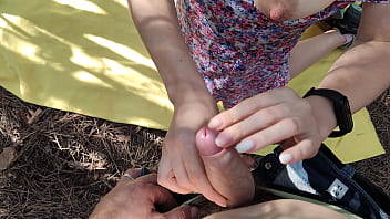 Preview 2 of 3xxx Vidoe Hd - I met my hairy friend riding bicycle in the forest and decided to fuck her hairy cunt outdoor and cummed on her ass. 4K
