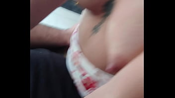 Preview 4 of New Blood Porn - Puta mexicana es grabada montando a su esposo mientras sus tetas brincan en video casero