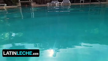 Preview 1 of Mexicano Df - &Aacute_ngel Is Swimming Completely Naked In The Pool In Tulum When He&rsquo_s Approached By Eman With A Camera