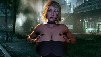 Preview 2 of Bibi Grifo - Power Girl Juega con sus pechos en diferentes tipos de ropa