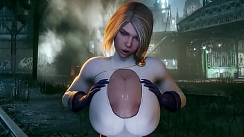 Preview 1 of Bibi Grifo - Power Girl Juega con sus pechos en diferentes tipos de ropa