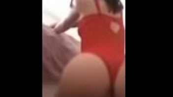 Preview 2 of Cuntbusting - GIRL GLASSES SWIMSUIT RIDING DILDO