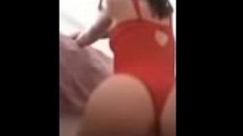 Preview 4 of Cuntbusting - GIRL GLASSES SWIMSUIT RIDING DILDO