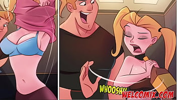 Preview 3 of Mb Ihj - Fucking two hotties in the elevator - The Pervert Comics Porn
