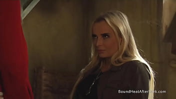 Preview 4 of 4dik In One Hole - Big Ass Blonde Lesbian Slave Bent Over And Fingered Hard