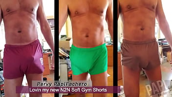 Preview 1 of Big Pussy Missionary Style - Pervy PapiFachero loves walking around his apartment with a big daddy boner in his super soft and comfy N2N gym shorts,  b ...
