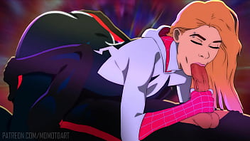 Preview 2 of Hornyy Son Fuck Mom - Gwen bj animation
