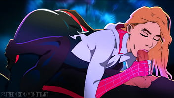 Preview 1 of Hornyy Son Fuck Mom - Gwen bj animation