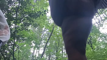 Preview 2 of Glory Hole For Anal - Trying new positions in nature