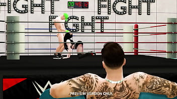 Preview 4 of Slepin Xx - Triple Wrestle With Saraya &amp_ Cena - 3d Hentai - Preview Version