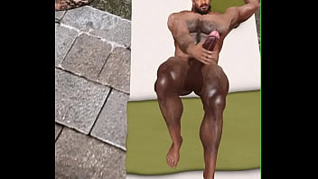 Preview 3 of Xxxbfgirl Hd - drone catches handsome hunk chris chester by pool naked