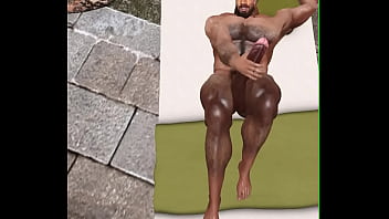 Preview 4 of Xxxbfgirl Hd - drone catches handsome hunk chris chester by pool naked