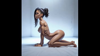 Preview 4 of Kajal Sxy Video - sexy brunette with a beautiful body in a doggy pose created with the help of ai