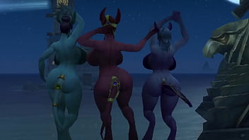 Preview 1 of Sek Jungking - Draenei dancing naked