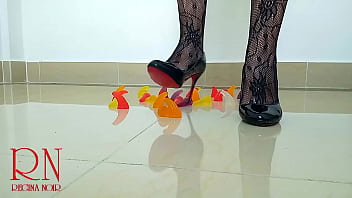 Preview 1 of Pornodog - Sweet jeles destroying with high heels shoes on the floor. c1