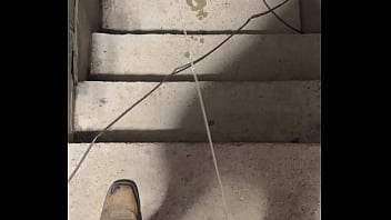Preview 3 of Serona Grandi - Piss on outside stairs