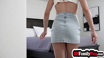 Preview 1 of Aliya Khan Sex - Naughty teen stepsister Andi Rose sneaks into stepbros pants and sucked big cock