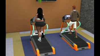 Preview 3 of Bokef Cwe Hamil Besar - sexo na academia - the sims