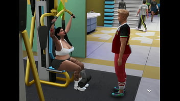 Preview 1 of Bokef Cwe Hamil Besar - sexo na academia - the sims