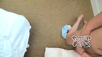 Preview 3 of Lesbian Imut - Tall skinny blonde teen sucks cock in this POV video