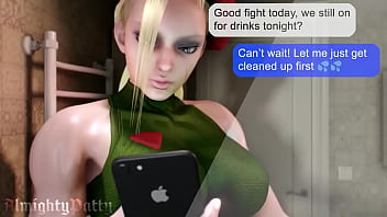 Preview 2 of Two Man Puts - Cammy paquera pelo celular mas decide foder com outro no chuveiro