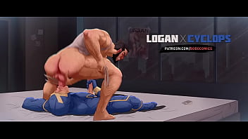 Preview 1 of Dauthar Sex - Wolverine botando Ciclope pra mama (Boobocomis &ndash_ Logan X Cyclops)