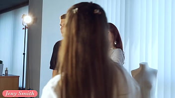 Preview 1 of Mom Fuck My Boss - He kissed my tits! Very hot roleplay photosession by Jeny Smith.