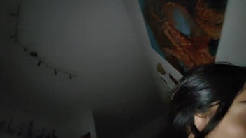 Preview 4 of Zinc Pakis - Wife in pajamas fucks a friend in silence while her husband is in the room