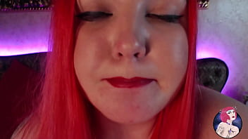 Preview 1 of Indian Fate Aunty Sex 97 Old - Sloppy blowjob from pretty redhead