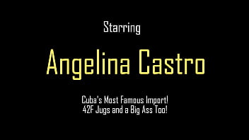 Preview 1 of Big Asss Anal - Sara Jay Gets On Her Knees To Blow Angelina Castro&#039_s Big Strap-On!