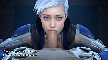 Preview 1 of Spying On My Gay Brother - Mortal Kombat Frost Deepthroat Blowjob Uncensored Hentai AI Generated