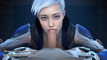 Preview 4 of Spying On My Gay Brother - Mortal Kombat Frost Deepthroat Blowjob Uncensored Hentai AI Generated