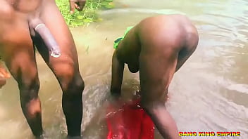 Preview 2 of Sunny Leone With Male Xxx - Outdoor Orgasm - AFRICAN NATIVE DOCTOR FUCKED EBONY AMATEUR WHORE IN THE LOCAL RIVER - BBC BLACK COCK