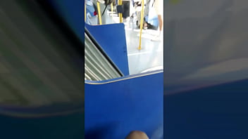 Preview 4 of Sexx Kho - Jon Arteen walks barefoot on the street outdoors,  the boy is barefoot in the crowded tram to the town center