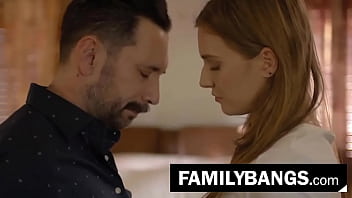 Preview 2 of Horny Forcing - FamilyBangs.com ⭐ Stepdaughter Stalking her Horny Father in Bed,  Ashley Lane,  Tommy Pistol