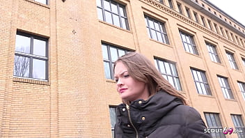 Preview 1 of 11th Class Boy Fuckilg Tearher - GERMAN SCOUT - Versauter Casting Sex mit kurviger Victoria Wet in Berlin